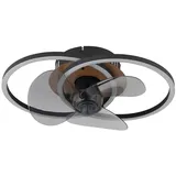 GLOBO Deckenventilator 42 cm Deckenventilator Schwarz