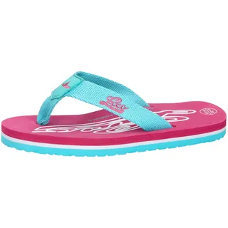 LICO Flamenco Flipflops, Türkis Pink Weiß, 34 EU
