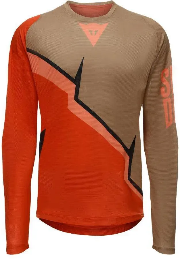Dainese Hgaer Jersey LS red/brown/black (76L) XL