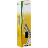 Leitz 35041 Plastikbinderücken, A4, Kunststoff, 8 mm, 45 Blatt, 100 Stück, schwarz