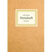 LIWI Literatur- und Wissenschaftsverlag Dünnes Notizheft A5 liniert - Notizbuch 30 Seiten 90g/m2 - Softcover hellbraun
