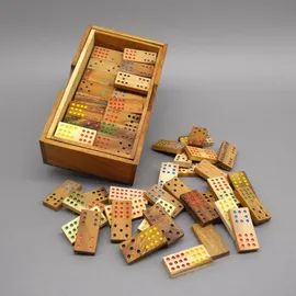 rombol denkspiele Domino Doppel 12 - edles Holzdomino