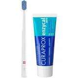 Curaprox Set 1x ultrasoft Zahnbürste CS 5460 und 1x Zahnpasta Enzycal zero ohne Fluorid, ohne SLS, ohne Menthol, 75ml