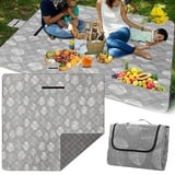 MOCOLI Picknickdecke Wasserdicht 200x200 Outdoor Stranddecke XXL Sandfrei Strandmatte Campingdecke Sanddichte Outdoordecke Familiendecke Picknick-Matte mit Tragegriff Waschbar für Camping,Reise