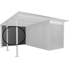 Biohort Rückwand für Seitendach Gr. L Quarzgrau-Metallic