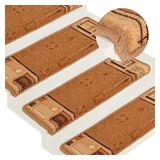 vidaXL Treppenmatten Selbstklebend 15 Stk. 65x21x4 cm Beige