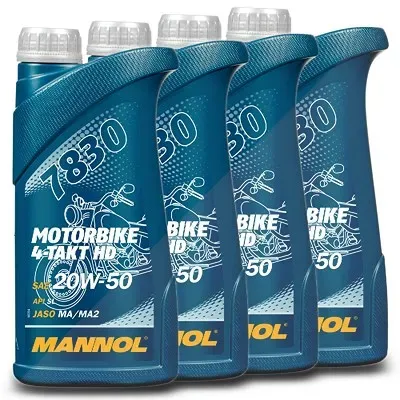 Mannol 4x 1 L 7830 Motorbike 4-Takt HD API SL [Hersteller-Nr. MN7830-1]