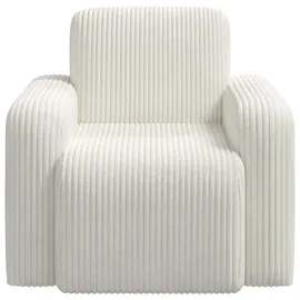 vidaXL Sessel Creme Cord 72 x 71 x 70 cm Creme mit Rollen