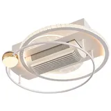 Euroton Deckenventilator Deckenventilator mit LED Beleuchtung mit Fernbedienung einstellbar, 20 cm Durchmesser, Lichtfarbe und Helligkeit einstellbar weiß