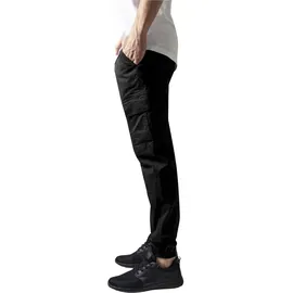URBAN CLASSICS Washed Twill Cargohose Black 32
