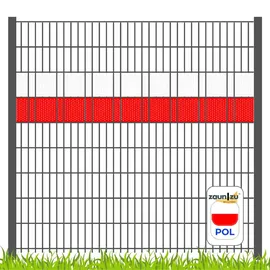 zaunzu Sichtschutz Fanartikel für Polen Doppelstabmatten Volle Streifenbreite GELOCHT