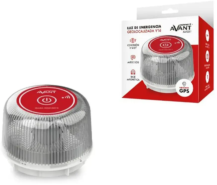 Avant Connect Dgt V16 Vernetzte Warnleuchte - White / Red - One Size