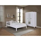 Mid.you Einzelzimmer, Weiß, Holz, Kiefer, massiv, 5 Fächer, Schlafzimmer, Komplette Schlafzimmer