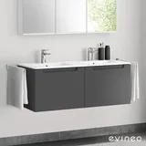 evineo ineo5 Unterschrank B: 120 cm, 2 Auszüge, mit Griffmulde, für evineo ineo Doppelwaschtisch,, BE0308AN,