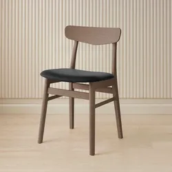 Esszimmerstuhl HAMMEL FURNITURE "Findahl by Hammel Mosbøl", , smoked oiled, smoked oiled, B:48cm H:79cm T:46cm, Massivholz, Leder, Stühle, Massivholz, gepolsterte Sitzfläche, versch. Farbvarianten