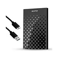 Storite Externe Festplatte, 500 GB, USB 3.0, tragbar, leicht, Plug & Play, Datensicherungsspeicher für Laptop, PC, Mac, Gaming und Desktop