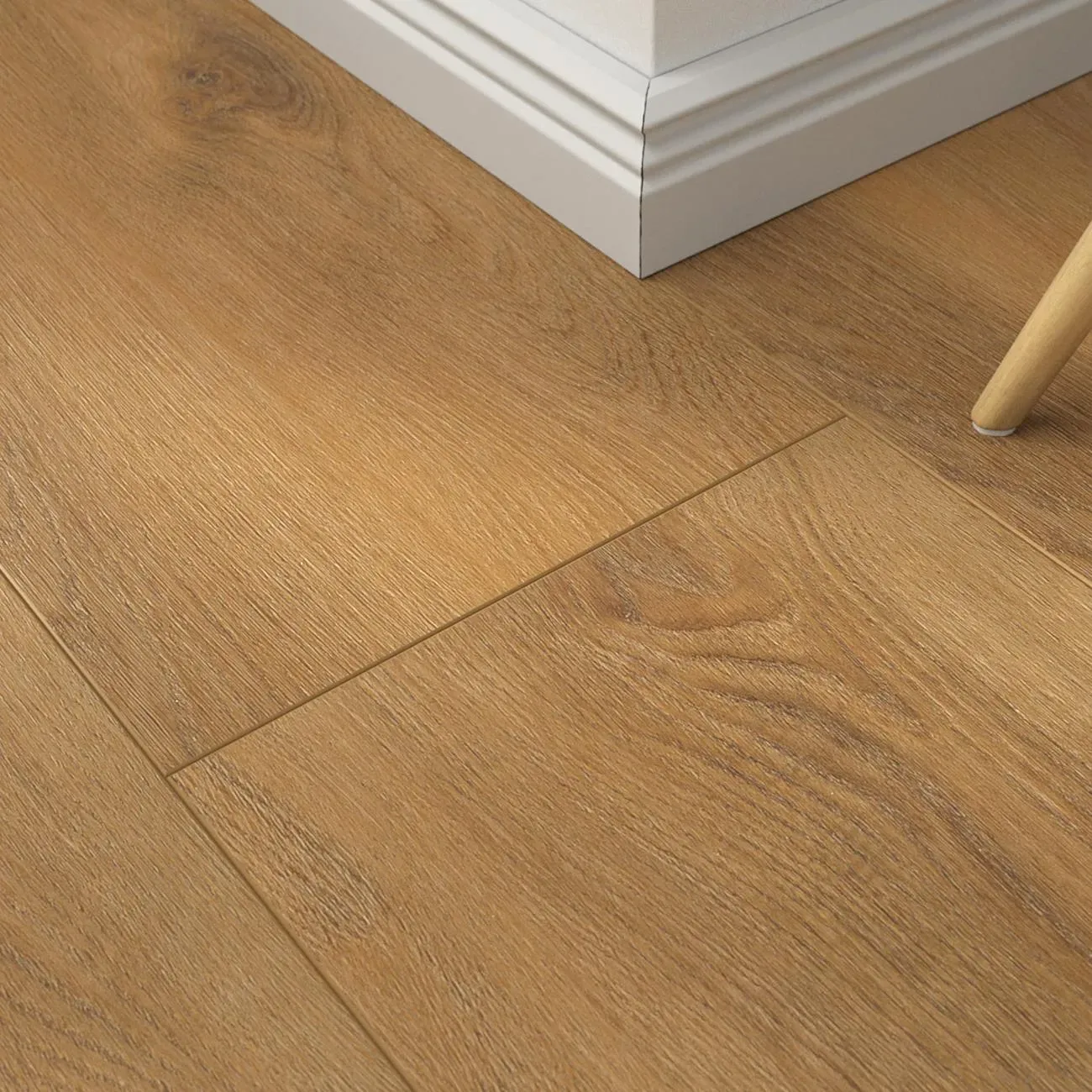 Klick-Vinyl Beletage caramel – inkl. Dämmung & Fußleisten