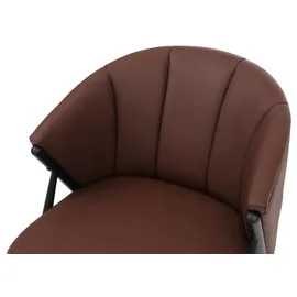 Mendler Sessel HWC-P30 Kunstleder rostrot