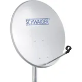 Schwaiger Sat-Spiegel 60cm hellgrau + Twin LNB