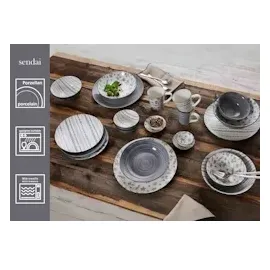 Ritzenhoff & Breker Sendai Frühstücks-Set 18-tlg. grau floral