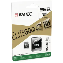 Emtec mSD 256GB UHS-I U1, EliteGold + Adapter