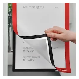 Magnetoplan Magnetrahmen selbstklebend Magnetofix rot A4, 2 St.