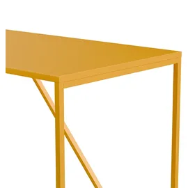 Oviala Rechteckiger Esstisch für 4 Personen aus gelbem Stahl