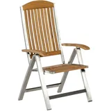 Merxx Keros Klappsessel 60 x 118 x 105 cm edelstahl/akazie