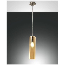 Fabas Luce Sintesi Pendelleuchte E27 1X60W Metall und Borsilicatglas Amber