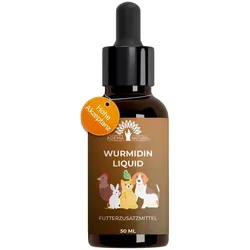 ADEMA NATURAL® WURMIDIN Liquid - Wurmmittel - Wurmkur Tropfen/Flüssig für Tiere - Hunde, Katzen, Kaninchen, Schafe, Geflügel & Vögel - Wurmkur Alternative bei Wurmbefall - 50 ml