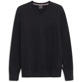 Bugatti V-Ausschnitt-Pullover Schwarz M