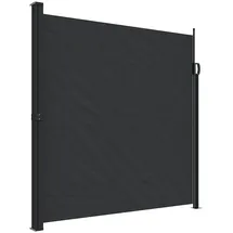 vidaXL Seitenmarkise Ausziehbar Schwarz 200 x 300 cm