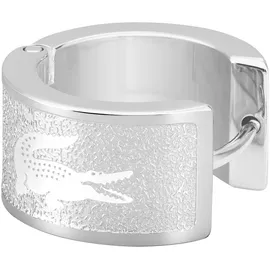 Lacoste Creolen BACKHAND silberfarben 8mm