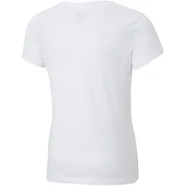 Puma Ess+ Metallic Logo T-Shirt Mädchen white 128