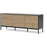 Vicco Eliza Lowboard 150 x 60 cm Schwarz/Eiche MDF