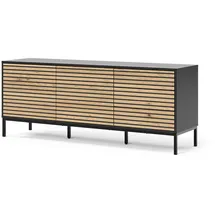 Vicco Eliza Lowboard 150 x 60 cm Schwarz/Eiche MDF