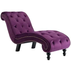 vidaXL Chaiselongue Lila Samt