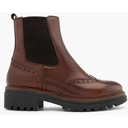 Leder Chelsea Boots - Damen - braun