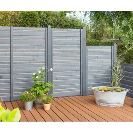 BM Massivholz Stufenelement TYP 223 90 x 135 cm basaltgrau/hellgrau