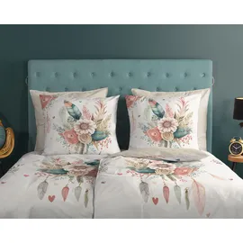 Muller Textil Videl Blumen Beige 135 x 200 cm + 2 x 80 x 80 cm