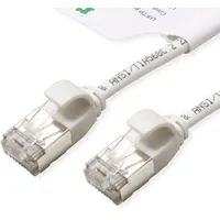 ROLINE GREEN U/FTP Patchkabel Kat.6A (Class EA), LSOH, slim, weiß,