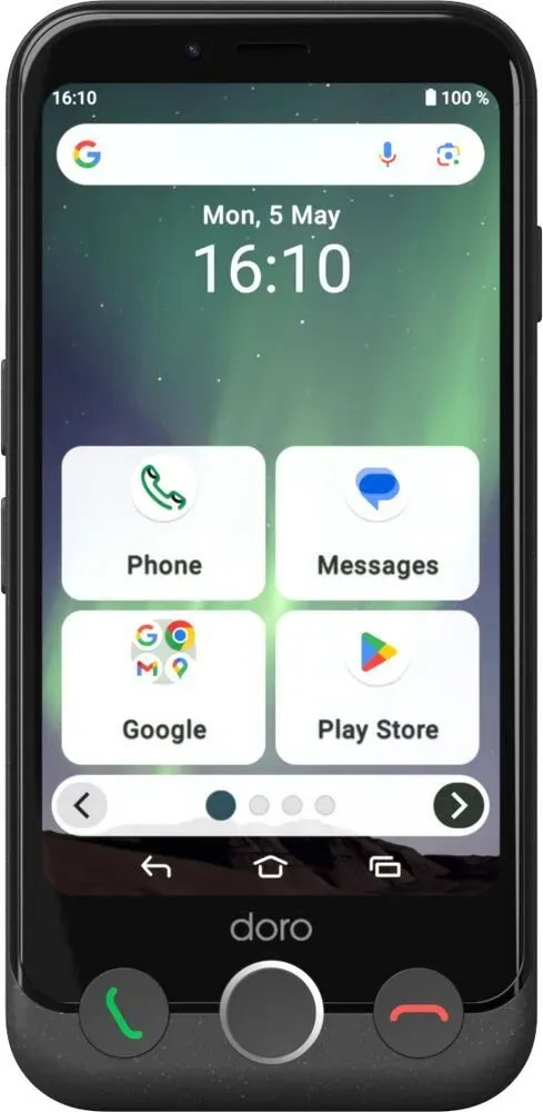 Aurora A10 64 GB 4G Smartphone 11,4 cm (4.5 Zoll) 2,0 GHz Android 13 MP Einzelne Kamera Kamera Dual Sim WiFi 5  (Schwarz) (Versandkostenfrei)