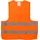 CARTREND 50129 Warnweste in praktischer Reißverschluß-Zipp-Textiltasche, Orange, Größe L