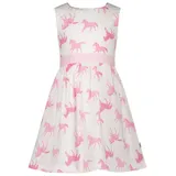 Salt and Pepper Jerseykleid Gewebt mit tollem Pferde-Alloverprint rosa|weiß 98