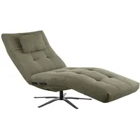 KAWOLA Relaxliege LETICIA Feincord 0 x 0 x 0 cm grün mit Nackenkissen