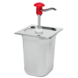 Gastro-Inox Kalando  Dosierspender roter Knopf mit 3 Liter GN1/6