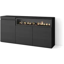 SKRAUT HOME Dielenschrank 150x35x75cm schwarz