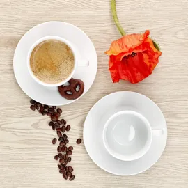 Mambocat Kaffeetasse 0,2 l Weiß 6 St.