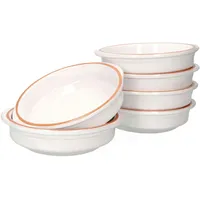 Mambocat 6er Set Cazuela WEISS Ton-Schale Ille Ø 16cm