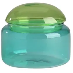 Voile Glasdose grün/blau